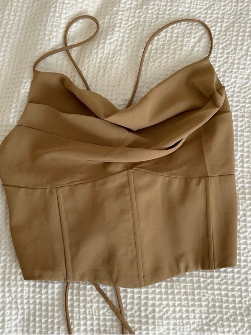 Corset cowlneck tank